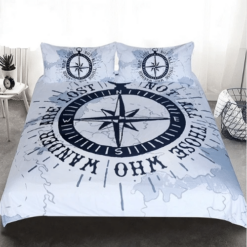 Compass Nautical Map Bedding Set