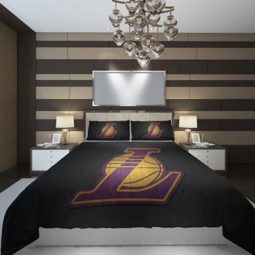 Los Angeles Lakers 5 Basketball Customize Custom Bedding Set 1