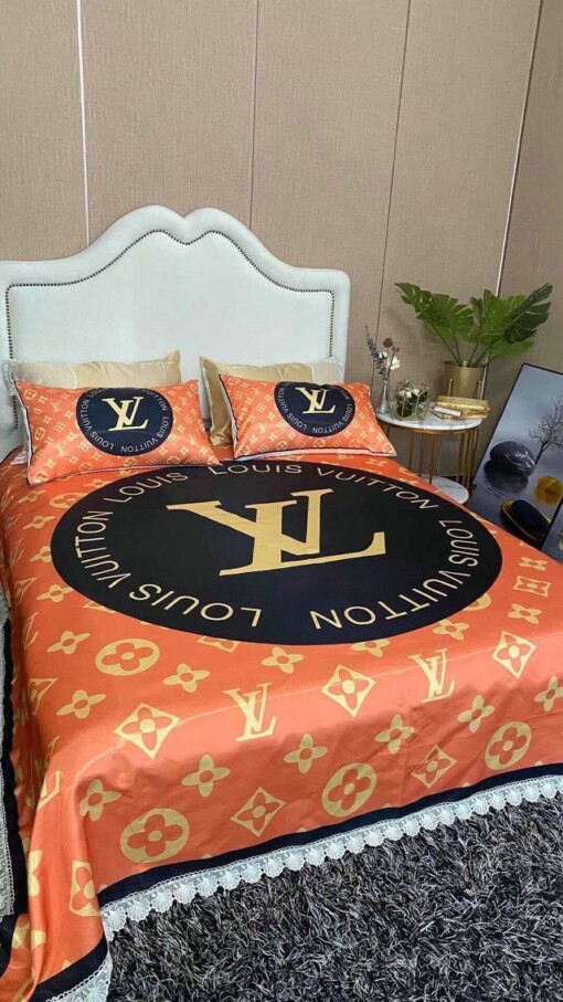 Lv Type 98 Bedding Sets Duvet Cover Lv Bedroom Sets Luxury Brand Bedding
