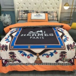 Hermes Paris Luxury Brand Type 81 Bedding Sets Duvet Cover Bedroom Sets