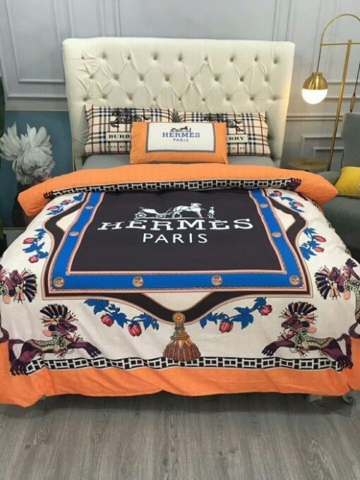 Hermes Paris Luxury Brand Type 81 Bedding Sets Duvet Cover Bedroom Sets