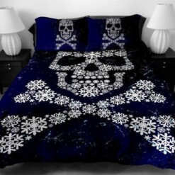 Skull Bedding Blue Sugar Skull Crossbones Bedding Set