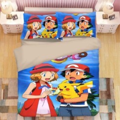 Pikachu Pokemon 3D 2221 Custom Bedding Set