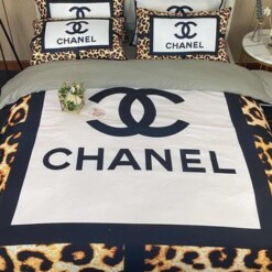 Chanel White Black 7 Bedding Sets Duvet Cover Sheet Cover Pillow Cases Luxury Bedroom Sets