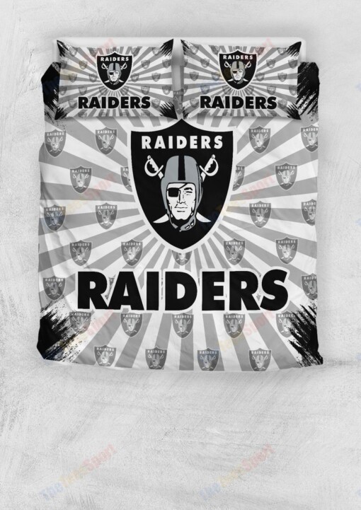 Nfl Oakland Raiders Bedding Set Duvet Cover Set Bedroom Set Nfl Bedding Set