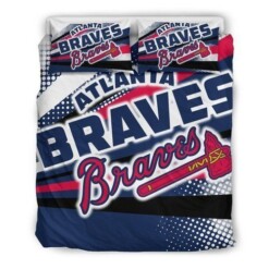 Colorful Shine Amazing Atlanta Braves 3D Customized Bedding Sets