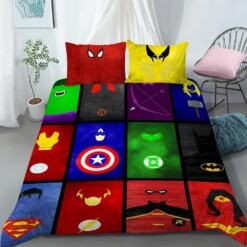 Marvel And Dc Bedding Set V1