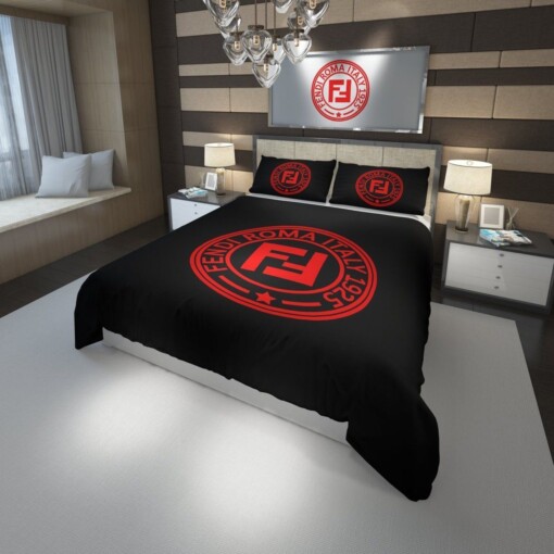 Fendi Logo 3 3d Personalized Bedding Sets Duvet Cover Bedroom Sets Bedset Bedlinen