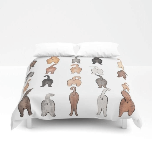 3D Cat Butts Duvet Cover Bedding Sets