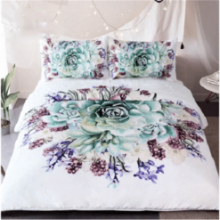 Bedding Sets Plant Printed Green