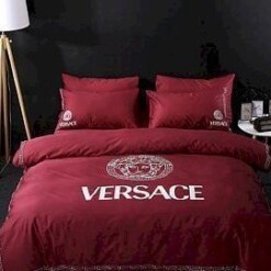 Versace Red 14 Bedding Sets Duvet Cover Sheet Cover Pillow Cases Luxury Bedroom Sets