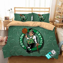 Nba Boston Celtics 3 Logo 3d Personalized Beddingsets Duvet Cover Bedroom Set Bedset Bedlinen N