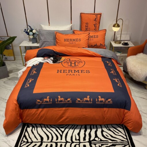 Hermes Paris Luxury Brand Type 85 Bedding Sets Duvet Cover Bedroom Sets