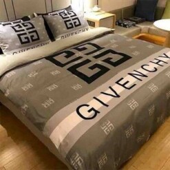 Givenchy Brown Style 1 Bedding Sets Duvet Cover Sheet Cover Pillow Cases Luxury Bedroom Sets