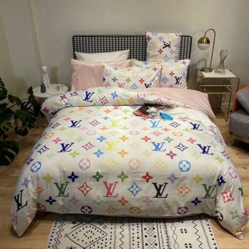 Lv Type 34 Bedding Sets Duvet Cover Lv Bedroom Sets Luxury Brand Bedding