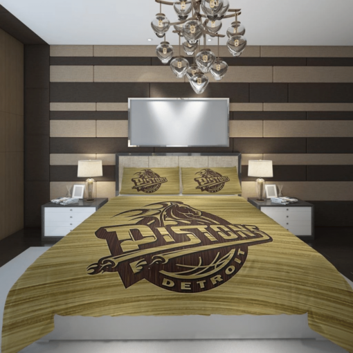 Detroit Pistons Basketball Detroit Logo Custom Bedding Set