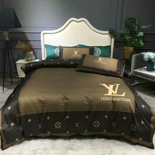 Lv Type 80 Bedding Sets Duvet Cover Lv Bedroom Sets Luxury Brand Bedding
