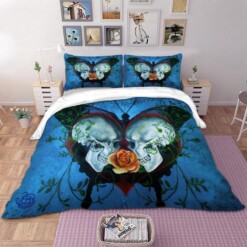 3D Skull Usa Cool Bedding Set Hgm4556