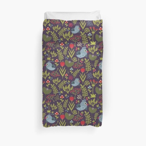 Folk Birds Bedroom Duvet Cover Bedding Sets