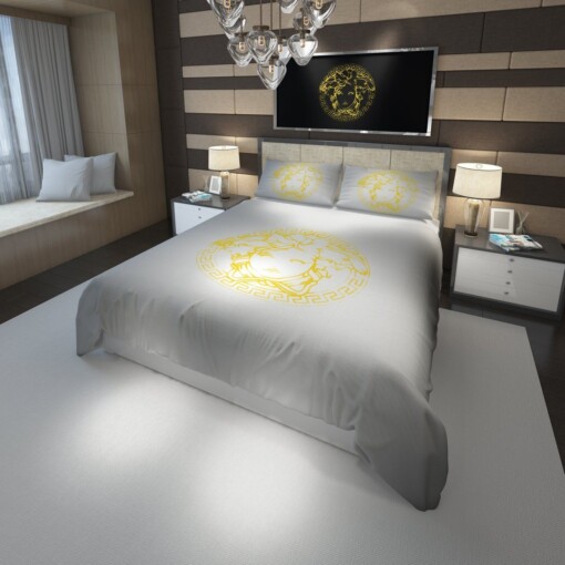 Luxury Versace Logo Custom Bedding Set4 Duvet Cover Pillowcases