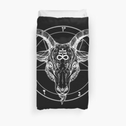 Baphomet Goat Head With Pentagram Occult Symbols Bedding Sets