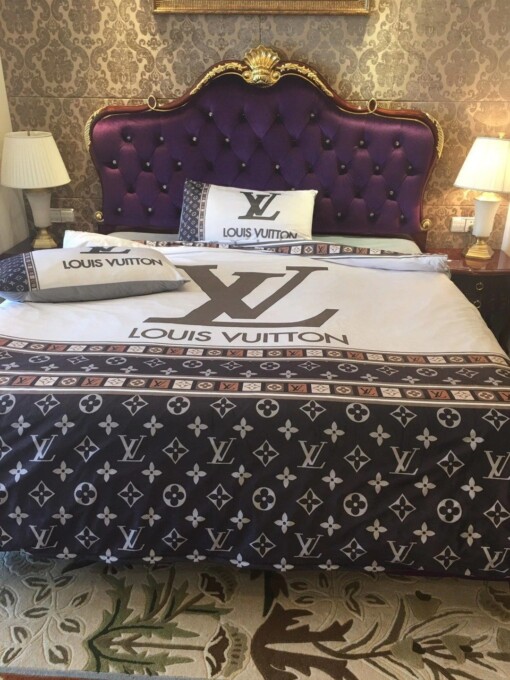 Lv Type 186 Bedding Sets Duvet Cover Lv Bedroom Sets Luxury Brand Bedding