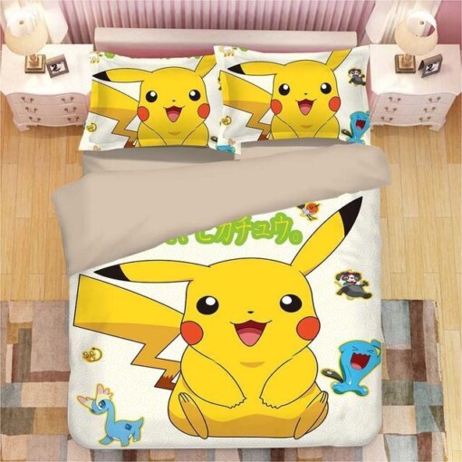 Pikachu Pokemon 3D 2219 Custom Bedding Set