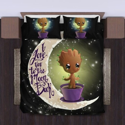 Baby Groot Love Moon And Back Bedding Set