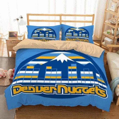 3D Customize Denver Nuggets Bedding Set Duvet Cover Set