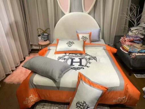 Hermes Paris Luxury Brand Type 61 Bedding Sets Duvet Cover Bedroom Sets