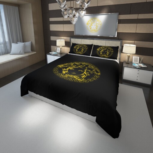 Luxury Versace Logo Custom 5 Duvet Cover Bedding Set