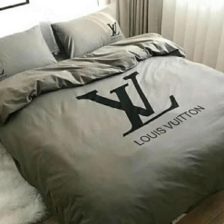 Louis Vuitton Gray Custom 3d Customized Bedding Sets Duvet Cover