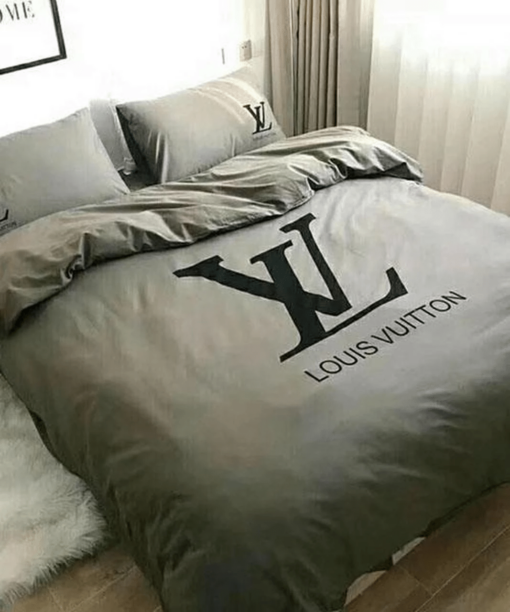 Louis Vuitton Gray Custom 3d Customized Bedding Sets Duvet Cover