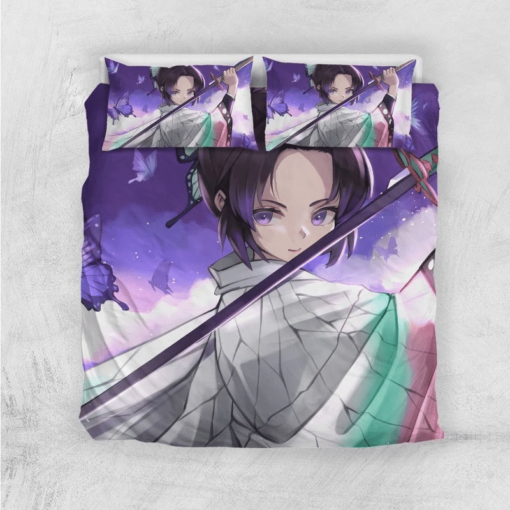 Shinobu Demon Slayer Bug Pillar Bedding Sets Duvet Cover Bedroom