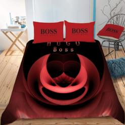 Hugo Boss Red Duvet Cover Bedding Set