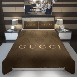 Brown Gucci Inspired Duver Cover 3d Customized Bedding Sets Duvet Cover
