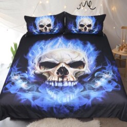 Flame Skull Bedding Set King 3d