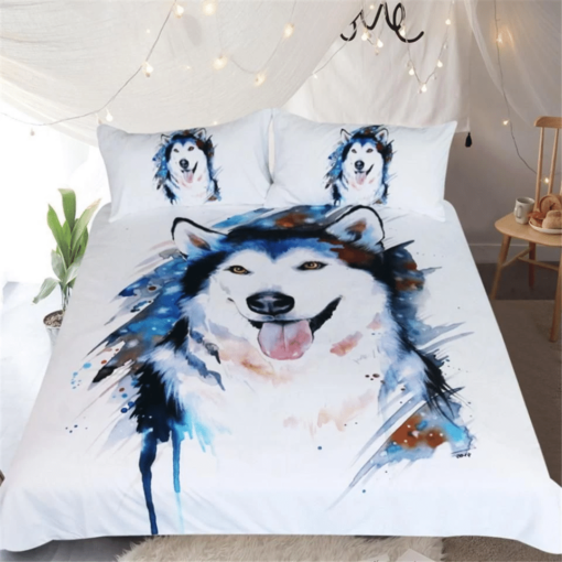 Husky By Pixie Cold Art Bedding Set