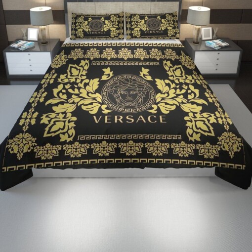 Versace Barocco Logo Custom Bedding Set 1 Duvet Cover Pillowcases