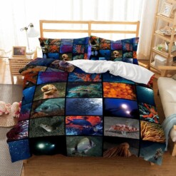 Colorful Bedding 3D Natural Scenery Underwater World Printed Best Bedding Cover Set