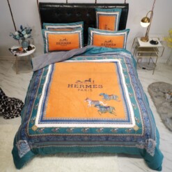 Hermes Paris Luxury Brand Type 91 Bedding Sets Duvet Cover Bedroom Sets