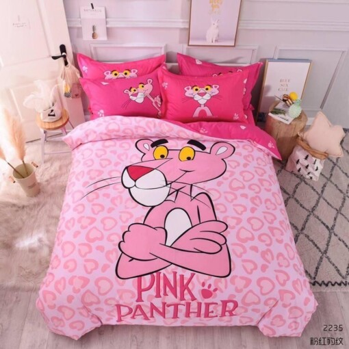 Pink Panther Custom Bedding Set 2 Duvet Cover Pillowcases