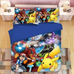 Pikachu Pokemon 3D 2211 Custom Bedding Set