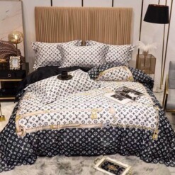 Lv Type 86 Bedding Sets Duvet Cover Lv Bedroom Sets Luxury Brand Bedding