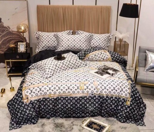 Lv Type 86 Bedding Sets Duvet Cover Lv Bedroom Sets Luxury Brand Bedding