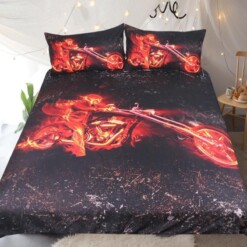 Flame Motorcycle Bedding Set