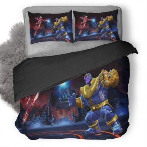 Iron Man And Thanos Marvel Contest Of Champions Duvet Coverbedding Set