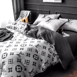 Lv Type 145 Bedding Sets Duvet Cover Lv Bedroom Sets Luxury Brand Bedding