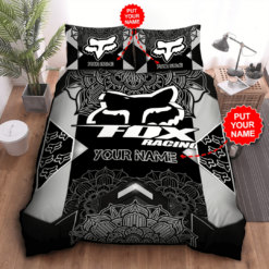 Personalized Fox Racing Duvet Cover Pillowcase Bedding Set