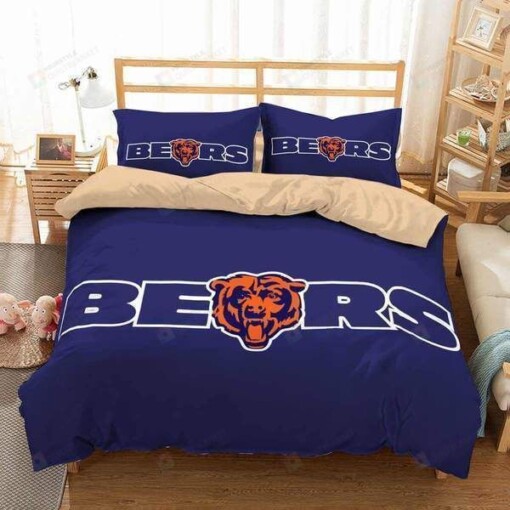 Chicago Bears Iconic Logo Bedding Set Duvet Cover Pillow Cases